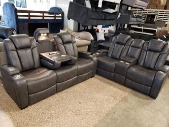 New Ashley furniture turbulence 2pc power reclining sofa and loveseat set tax included free delivery