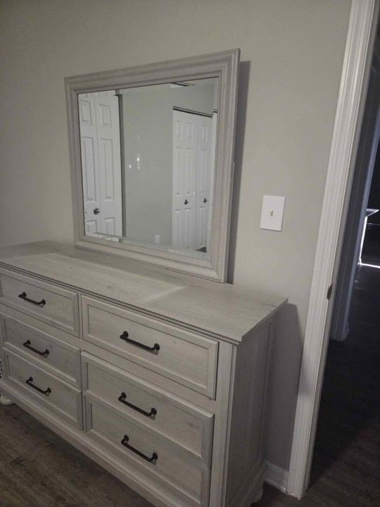 Dresser and mirror