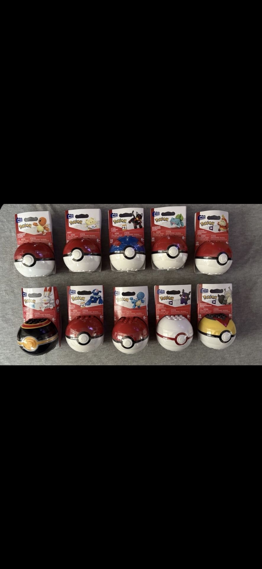 Brand New Factory Sealed Pokémon Mega Construx Pokémon Balls X10