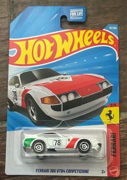 Hot Wheels: Ferrari 365 GTB4 Competizione (White Green Red) #62/250 Ferrari #2/5