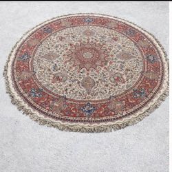 Large Round Persian Rug – 96” (8ft) Diameter – $880