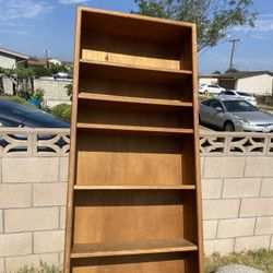 7’ Oak Bookcase- FREE
