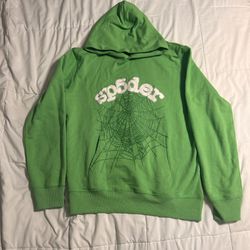 Green Sp5der Hoodie Large