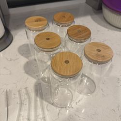Glass Containers With Straws