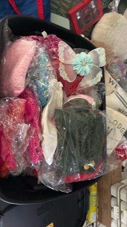 Full box of photo prop costumes for babies