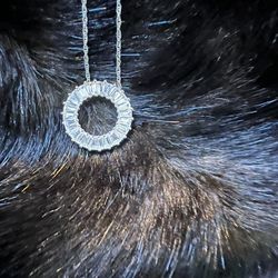 Sterling Silver & White Sapphire Necklace (brand New) Great Valentines Day Gift