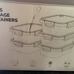 5 set of glass container new