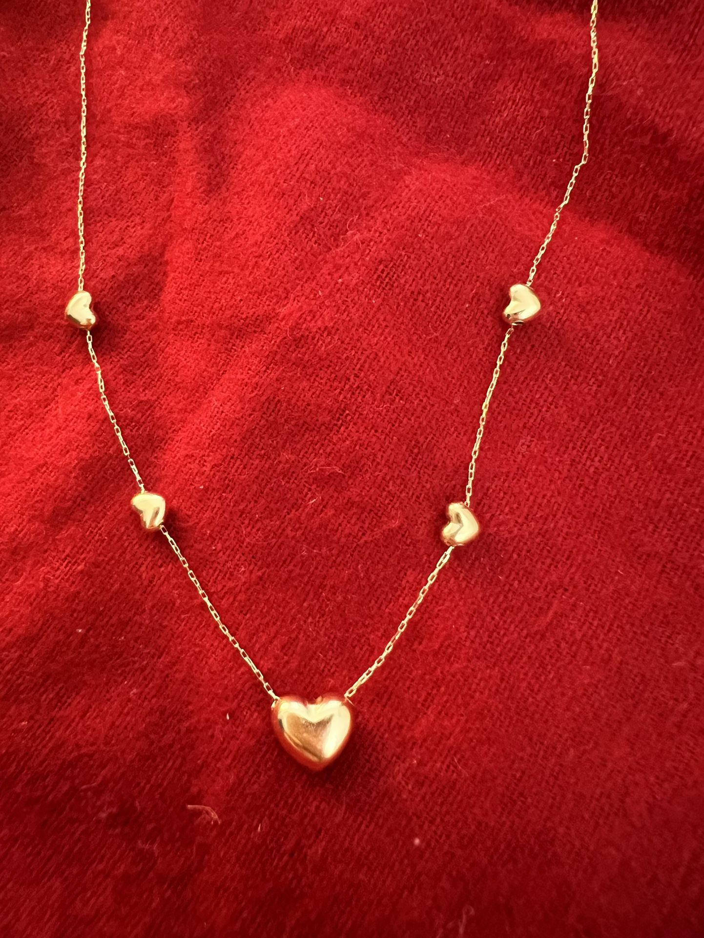 18k Pure Gold Centered Heart Necklace