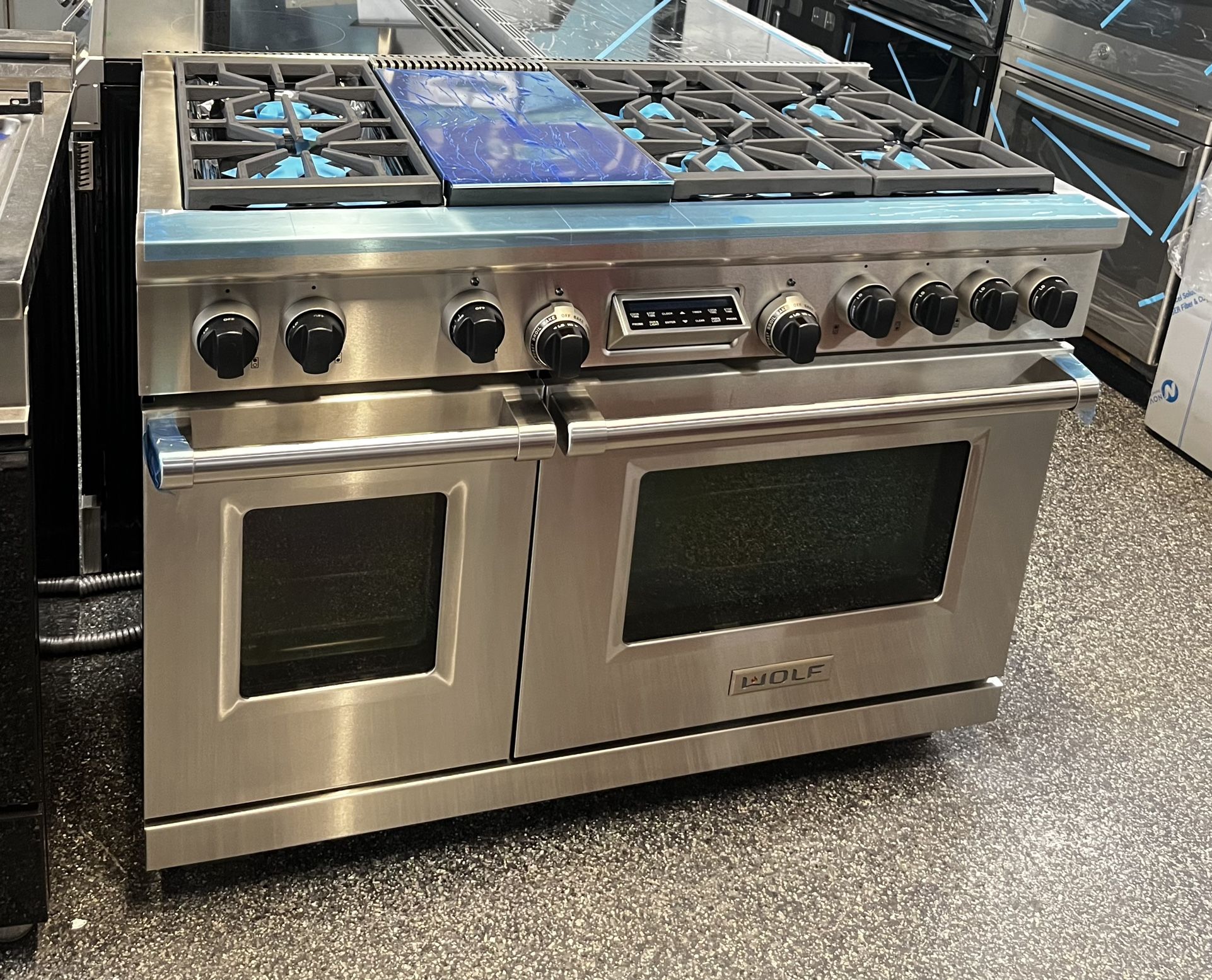 Wolf Stainless Steel 48” Wide Dual Fuel Range Used