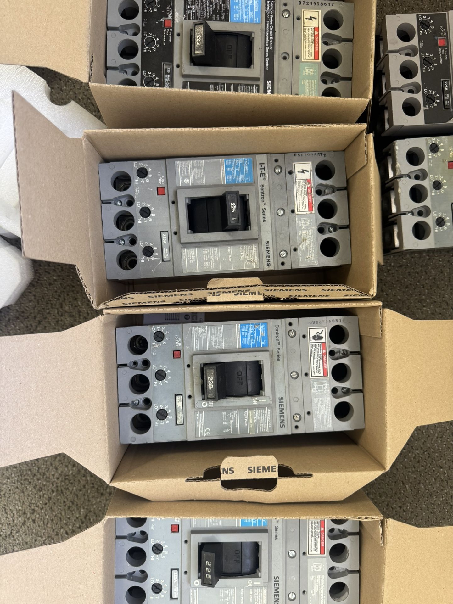 Siemens 225A Breakers