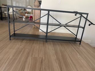 Industrial Console Table/TV Stand – 71" Long, 3-Tier – Like New