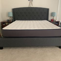 New In Box King Bed Frame With Mattress (Read Description Below)