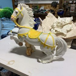 Italian Glazed Horse Stool