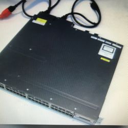 Cisco WS-C3750X-48PF-S 48 Port Gigabit Switch Blank Module & 2x 1100WAC Power