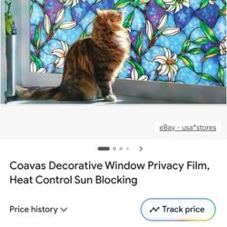 Window Privacy Film, Stained Glass Window Film, Decorative Window Film 157"