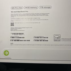 M5 MacBook Pro 16inch