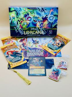 D23 Disney Lorcana Woody Leader of the Toys + TCG Attack Vine Booster + Pins Lot