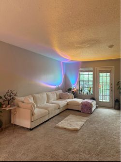 Barely used White sectional
