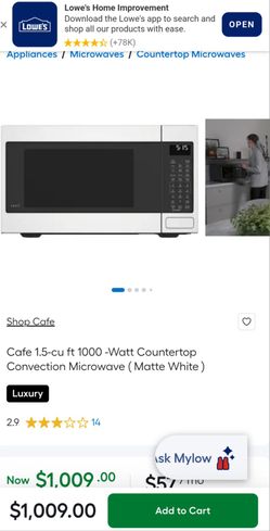 Microwave W/ Convection Oven Cafe