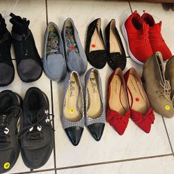 "Selling a variety of shoes: sneakers, flats, and heels. All in great condition.