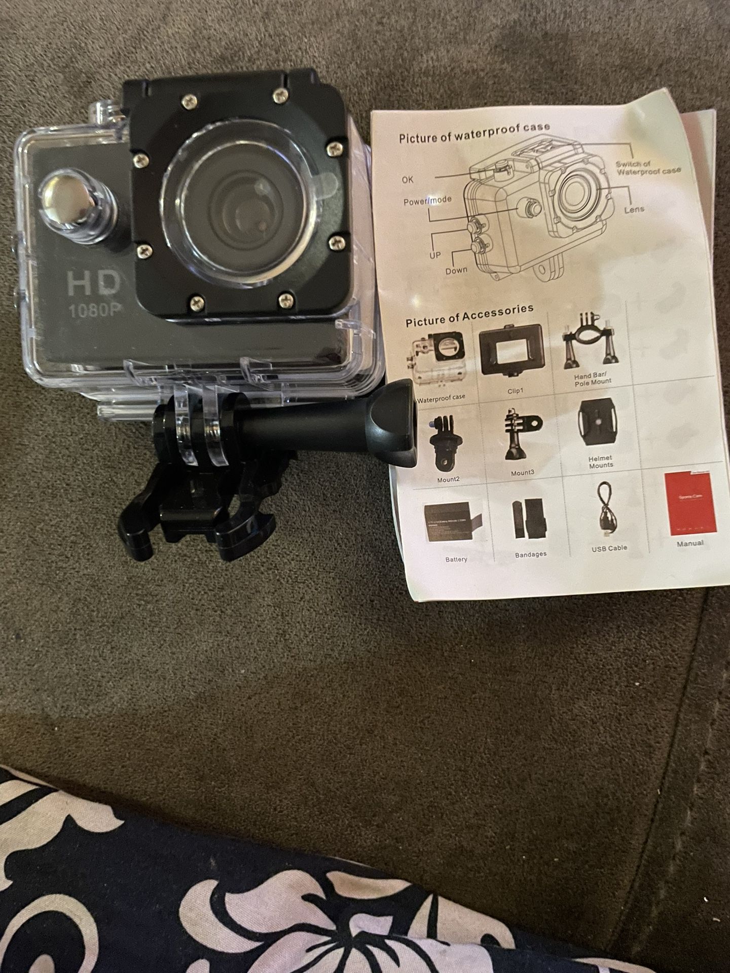 HD 1080P Action Camera with Accessories