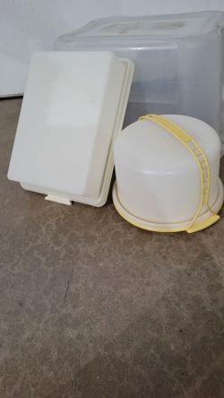 Tupperware Cake Carrier and Rectangular Container Set