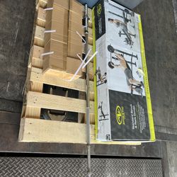 Bench Press With Combo And 5ft Bar With Weights 