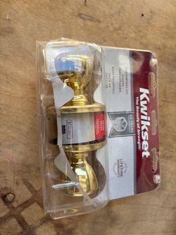 Kwikset Brass Entry Door Knob Lock