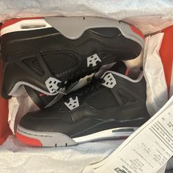 Nike Jordan 4 Bred Reimagined Sz 6y