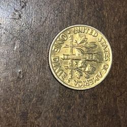 1981 Gold Plated Dime 