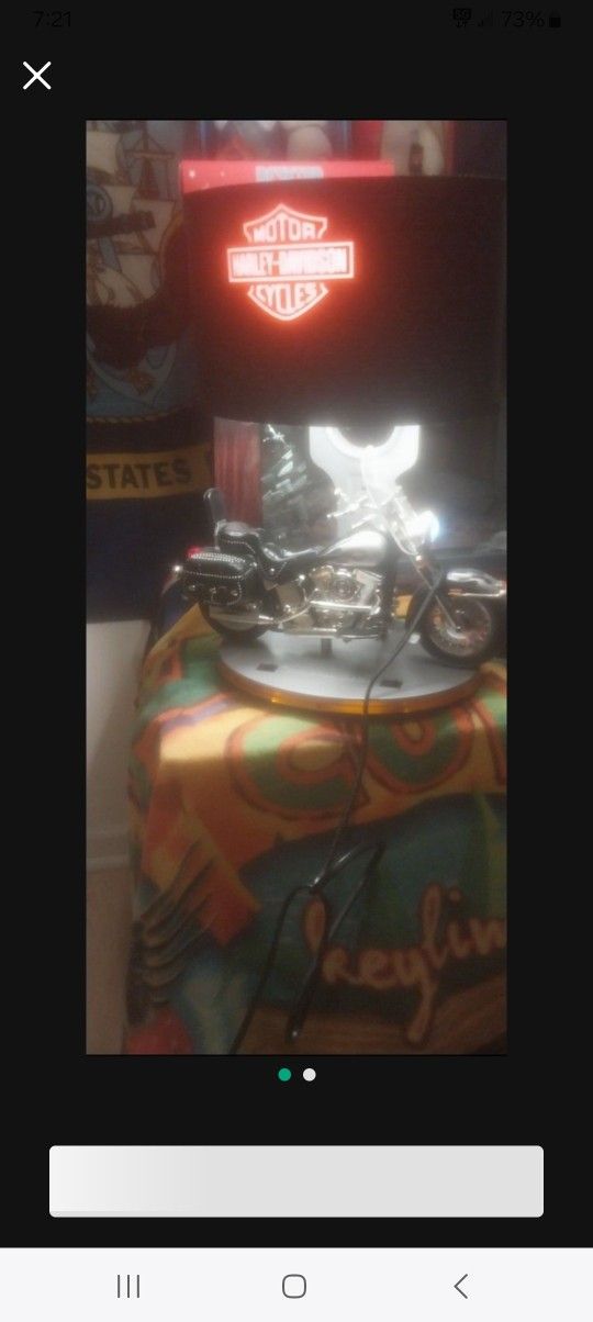 Harlem Davidson Lamp Great Condiction Everything Works Fine