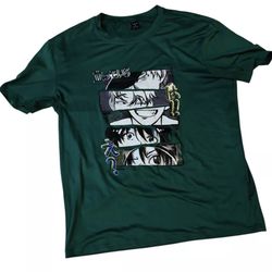 Shein Sz M Men Graphic Tee shirt Green