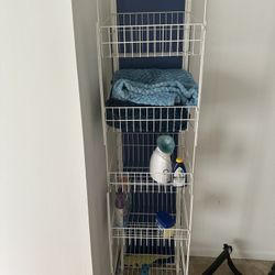 White Metal Storage Rack- Multi Tier