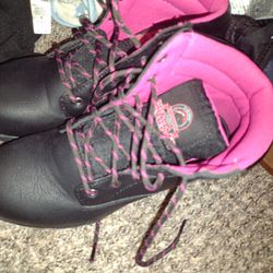 Steel Toe Boots Pink