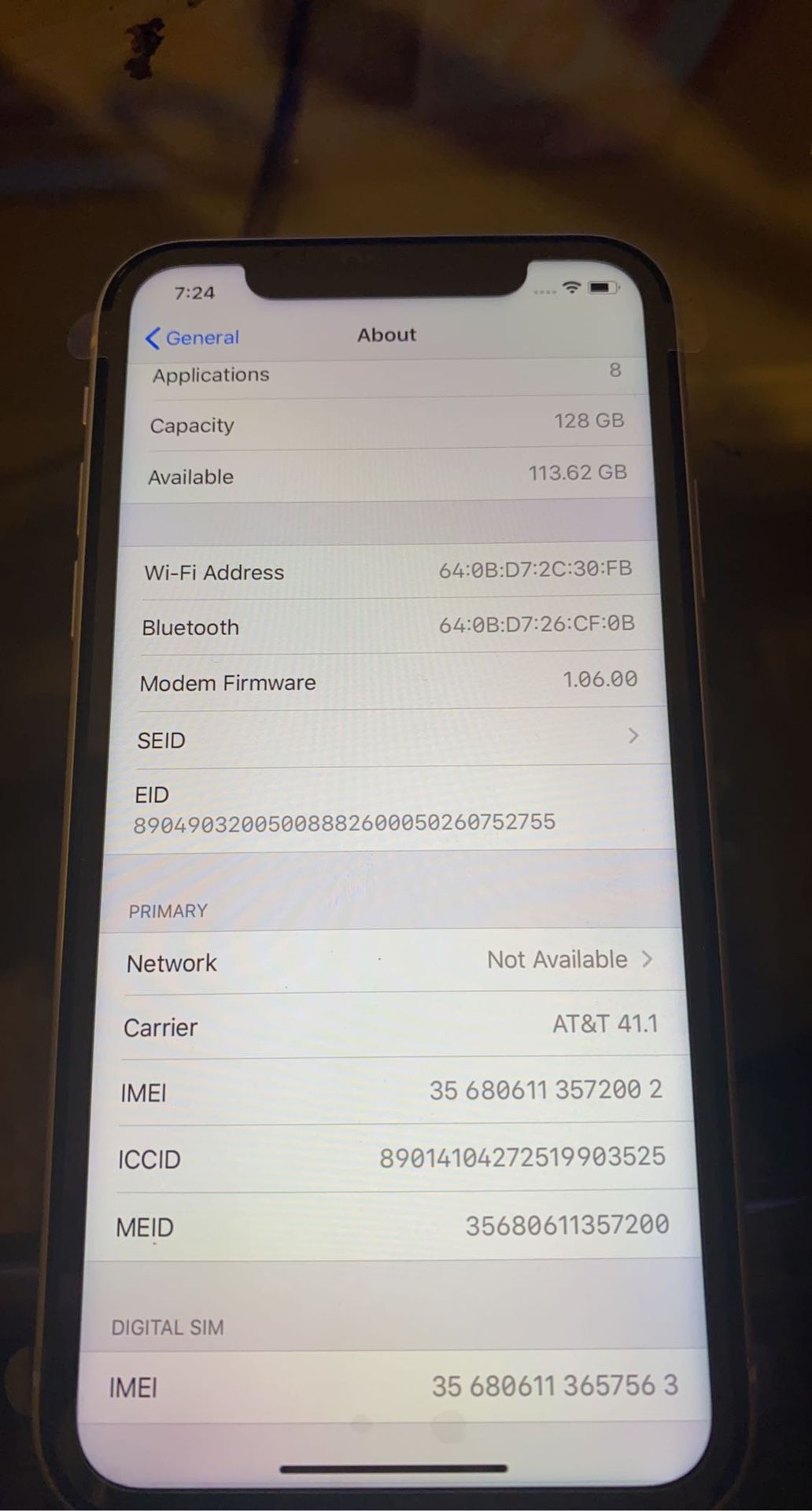 iPhone 11 128g AT&T