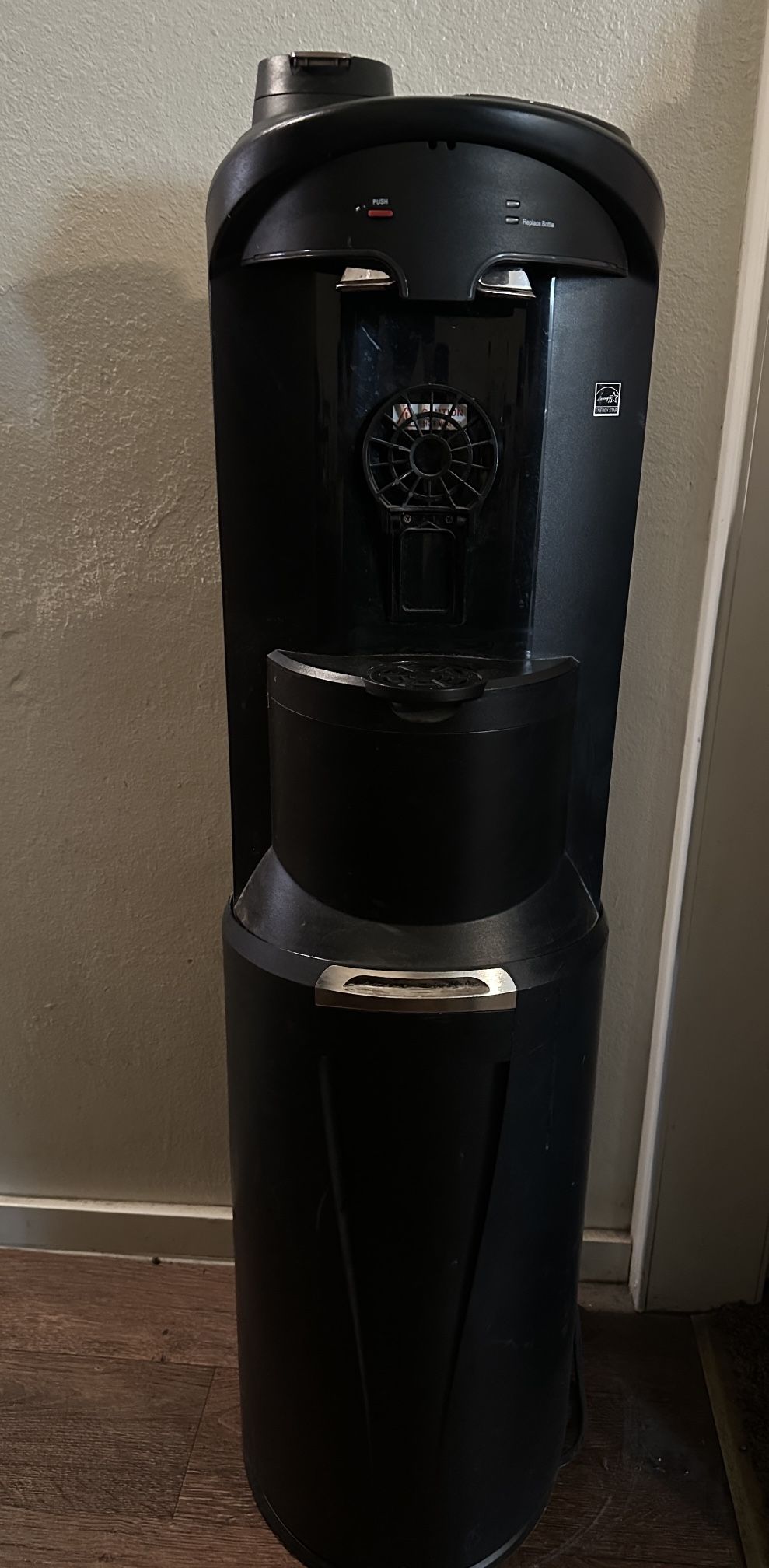 Aqua Barista Coffee Pod Brewer Commercial Grade Bottom-Load Black Contemporary Water Cooler (Hot & Cold)