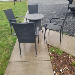 I am selling a table and 4 chairs, just send me a message if you are interested, if you see the ad it is because it is available