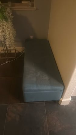 Ottoman Storage Teal/blue Color