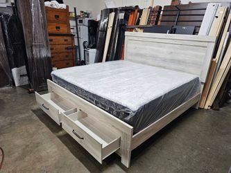 King bed and mattress