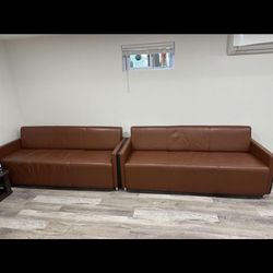 Two Leather Couches