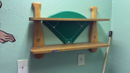 1990s vintage baseball shelf