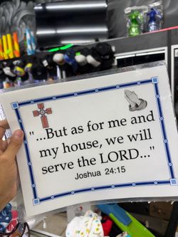 New Laminated Joshua 24:15 Bible Verse Signs (2 Available)