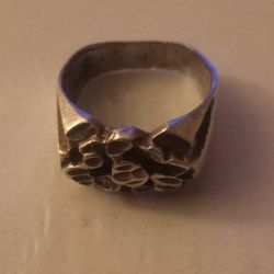 Sterling Silver Nugget Ring