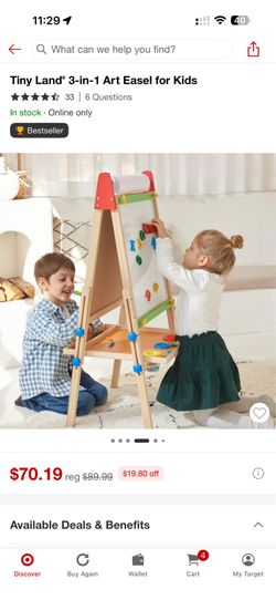 Art easel for kids 3in1