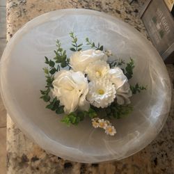 Frosted Glass Bowl 16”