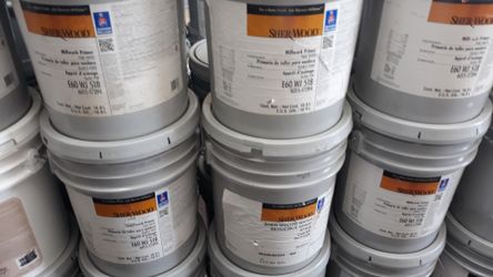 Sherwood pure White Millwork primer and low gloss white