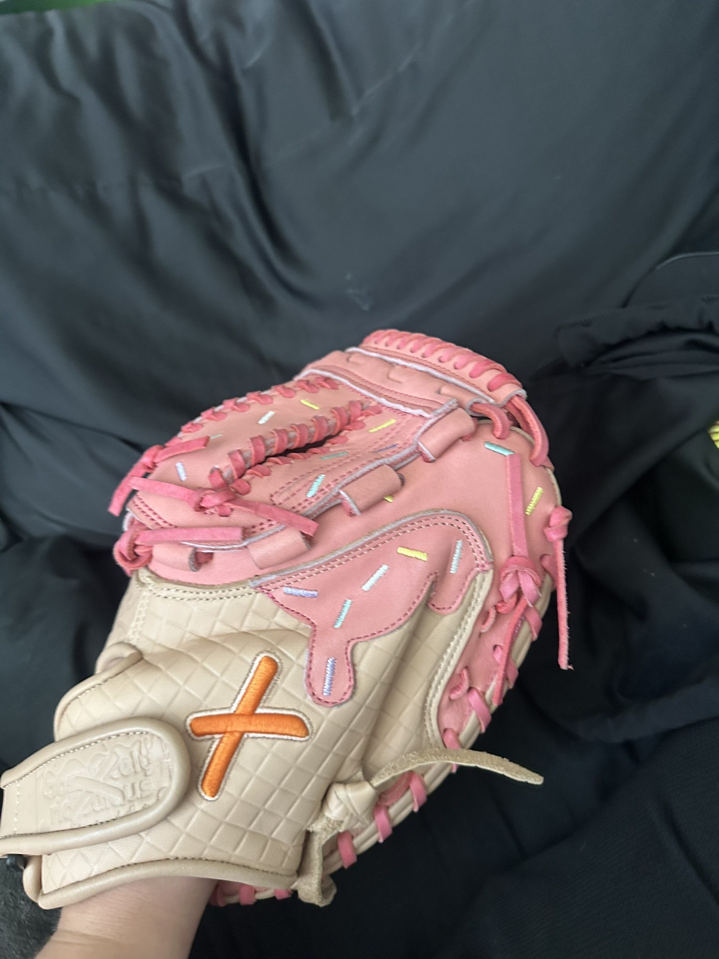 Absolutely Ridiculous Strawberry Ice Cream Softball Catchers Mitt