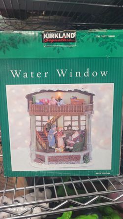 Lighted Holiday Musical Box, Water Window Oh What a Merry Little Christmas Day