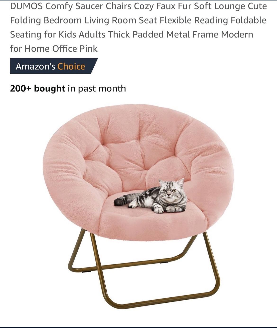 Comfy Saucer Chair - Pink