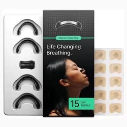 Intake Breathing Nasal Strip Starter Kit 15/30 Count, Black- Boost Oxygen Intake, Reduce Snoring